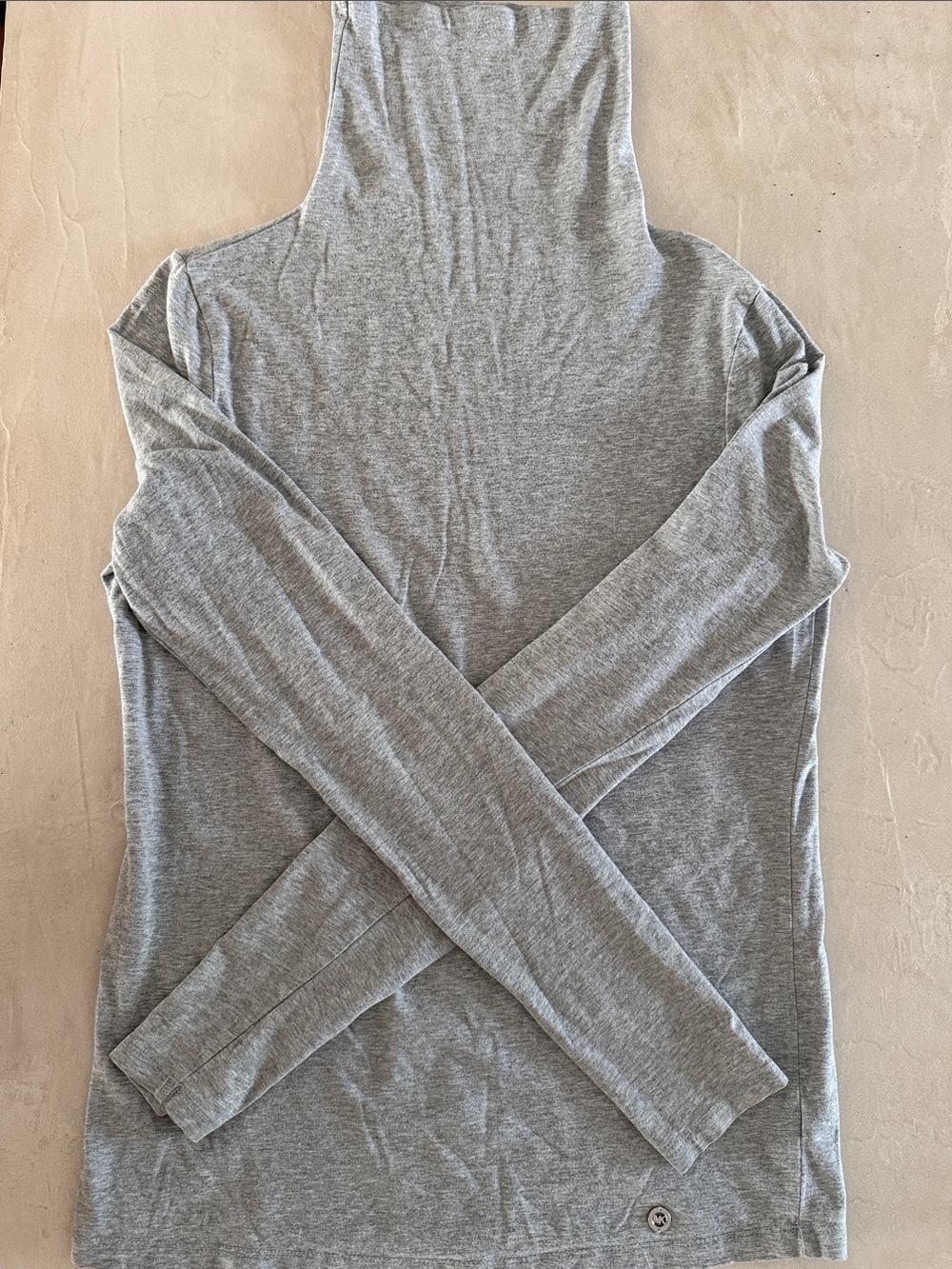Michael Kors Heather Gray Long-Sleeve Turtleneck Top